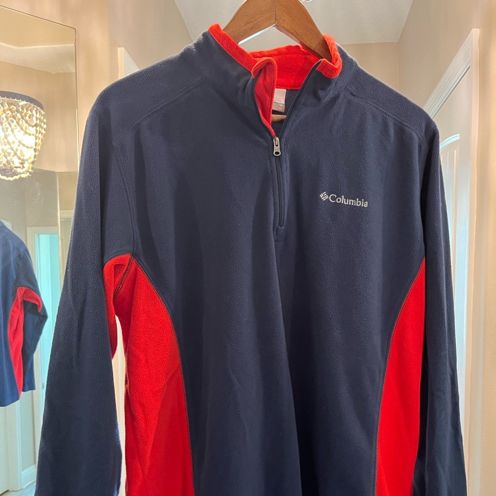 Mens 3/4 fleece pullover